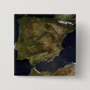 Spain and Portugal 3 2 Inch Square Button