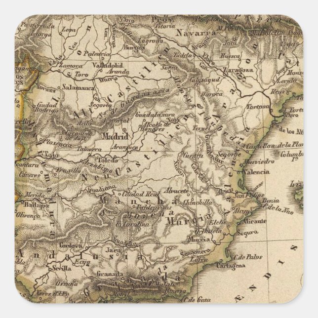 Spain and Portugal 8 Square Sticker (Front)