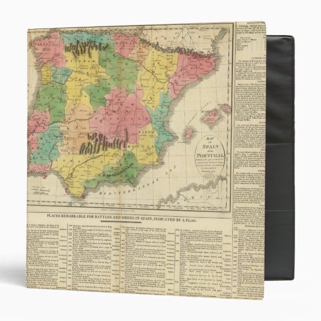 Spain and Portugal Chronology Map Binder (Front/Inside)