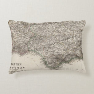 Spain and Portugal, four leaves Accent Pillow