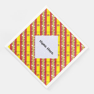 Spain and Spanish Flag Tiled Personalized  Paper D Napkin