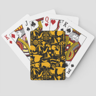 Spain and Spanish Traditions Black and Orange Playing Cards