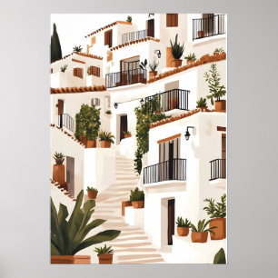 Spain Andalusia White Village Coastal Wall Art