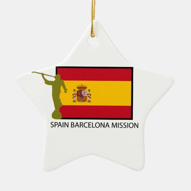 SPAIN BARCELONA MISSION LDS CTR CERAMIC ORNAMENT (Front)