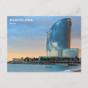 Spain Barcelona Vintage Travel Tourism Add Postcar Postcard
