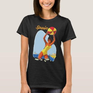 Spain Beach Travel Retro Vintage Graphic Tee