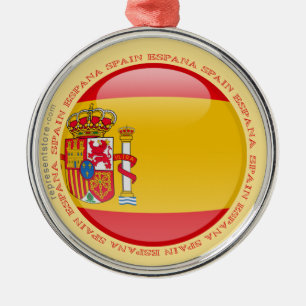 Spain Bubble Flag Metal Ornament