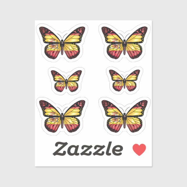 Spain butterfly monarch flag (Sheet)