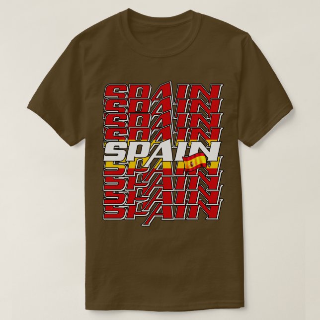 Spain Cascade text 3 T-Shirt (Design Front)