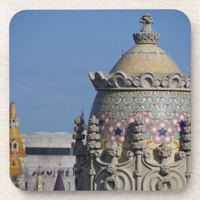 Spain, Catalonia, Barcelona. Barcelona roof top Coaster (Front)