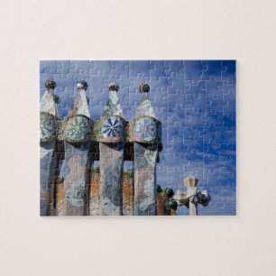 Spain, Catalonia, Barcelona. Casa Batllo (1906). 2 Jigsaw Puzzle