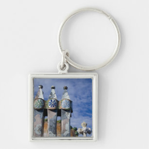 Spain, Catalonia, Barcelona. Casa Batllo (1906). 2 Keychain