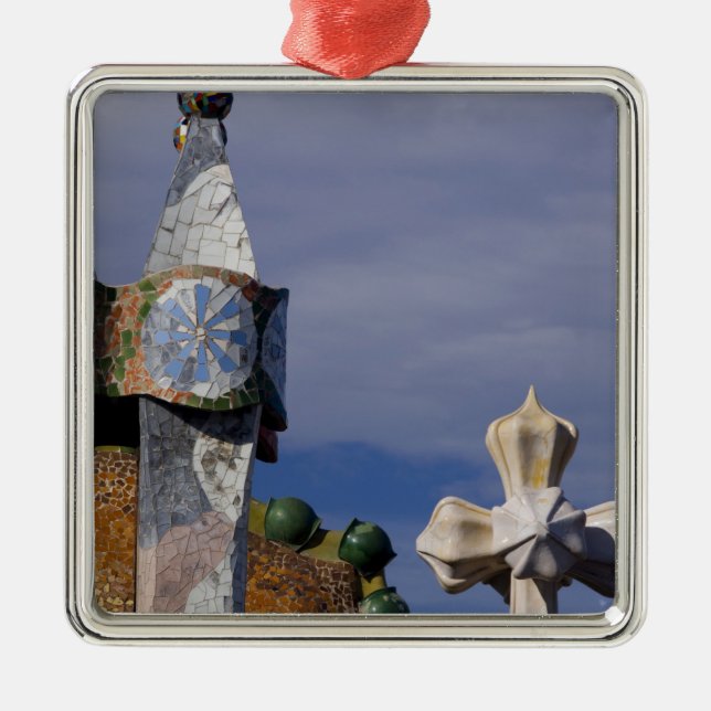 Spain, Catalonia, Barcelona. Casa Batllo (1906). 3 Metal Ornament (Front)