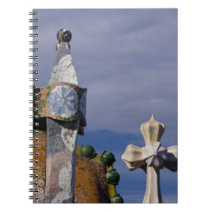 Spain, Catalonia, Barcelona. Casa Batllo (1906). 3 Notebook