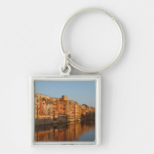 Spain. Catalonia. Gerona. Houses on the Onyar Keychain