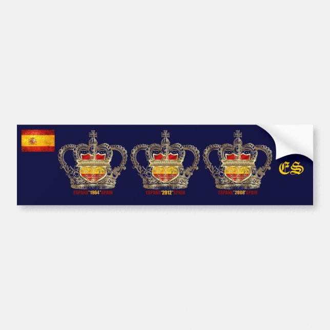 Spain Champions of Europe Euro 2012 Kings Bumper Sticker (Front)