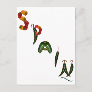 Spain Chili Peppers Postcard