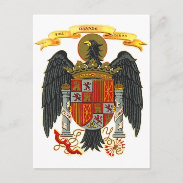 Spain Coat of Arms 1977 Postcard (Front)