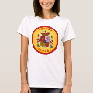Spain Coat of Arms Circle Shape T-Shirt