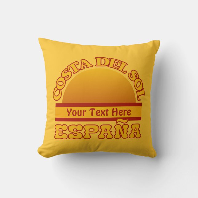 SPAIN Costa Del Sol custom throw pillow (Front)