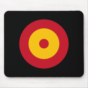 Spain country flag roundel round circle symbol arm mouse pad
