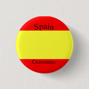 Spain Country Flag Thunder_Cove 1 Inch Round Button