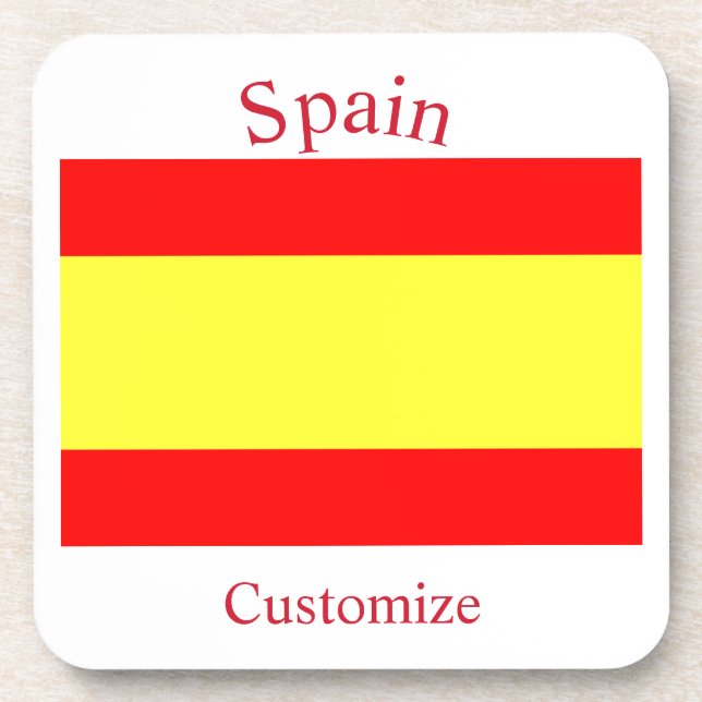 Spain Country Flag Thunder_Cove Coaster (Front)