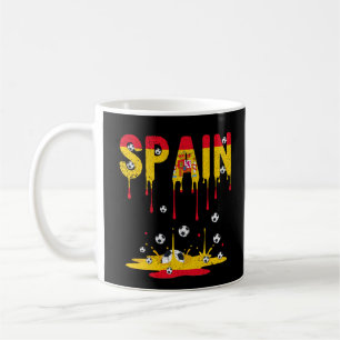 Spain Dripping Flag Football  Coffee Mug