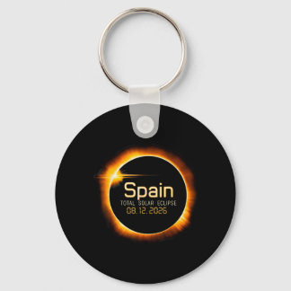 Spain Eclipse Solar Event 12 August 2026 Total Keychain