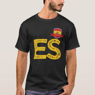 Spain Espa a Human Flag Letter E and S Spain Espa  T-Shirt