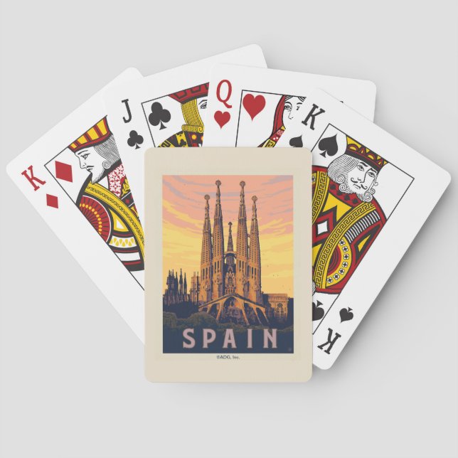 Spain | Familia Sagrada Playing Cards (Back)