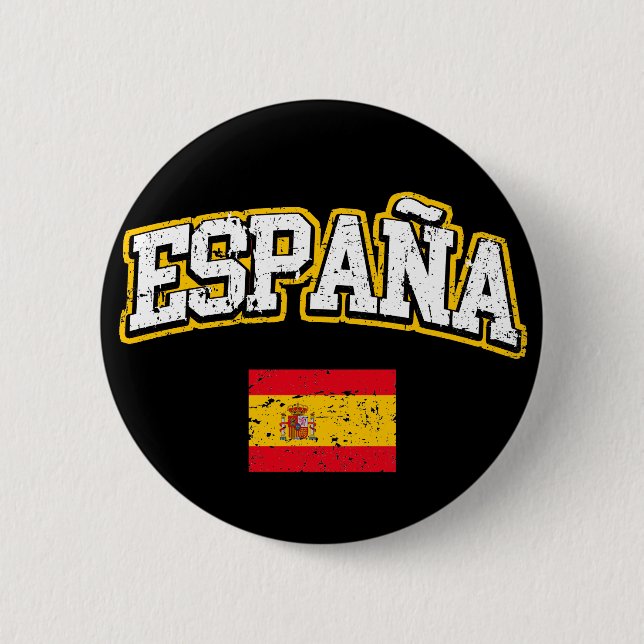 Spain Flag 2 Inch Round Button (Front)