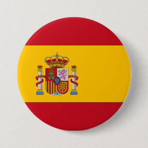 Spain Flag 3 Inch Round Button