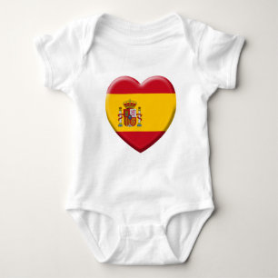 Spain flag baby bodysuit