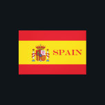Spain flag - Bandera de Espana Canvas Print<br><div class="desc">Flag of Spain - Bandera de Espana Its fields represent Castile, Leon, Aragon, Navarre, and Grenada. Hercules columns on the sides of the coat of arms symbolize Gibraltar and Ceuta. The inscription "Plus Ultra" on a red ribbon wrapped around the columns has been used since the discovery of America. #spain...</div>