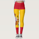 Spain flag - Bandera de Espana Leggings<br><div class="desc">Flag of Spain - Bandera de Espana Its fields represent Castile, Leon, Aragon, Navarre, and Grenada. Hercules columns on the sides of the coat of arms symbolize Gibraltar and Ceuta. The inscription "Plus Ultra" on a red ribbon wrapped around the columns has been used since the discovery of America. #spain...</div>