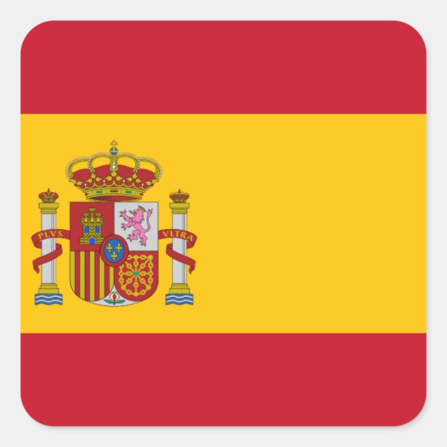 Spain flag - Bandera de Espana Square Sticker (Front)