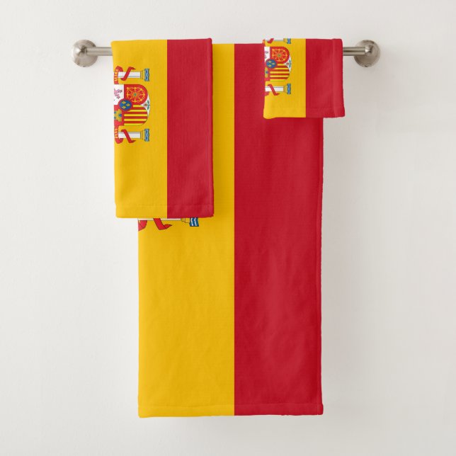 Spain flag bath towel set (Insitu)