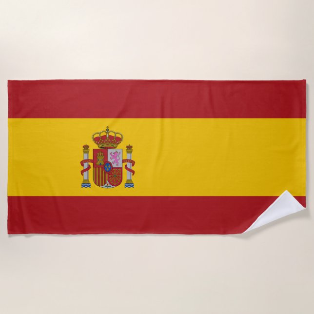 Spain Flag Beach Towel (Front)