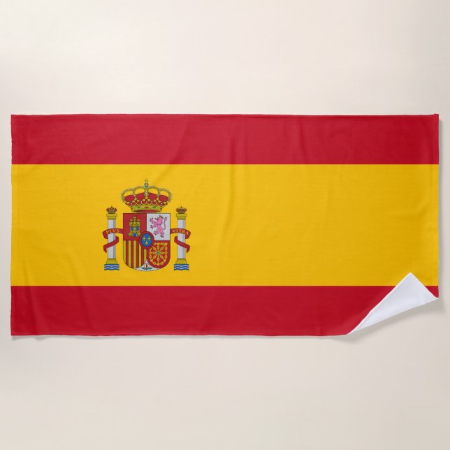 Spain Flag Beach Towel (Front)
