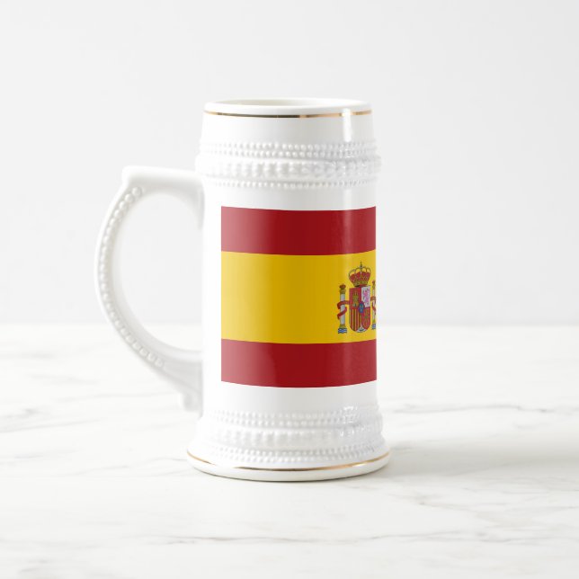Spain Flag Beer Stein (Left)