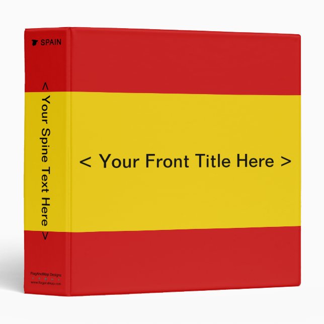 Spain Flag Binder (Front/Spine)