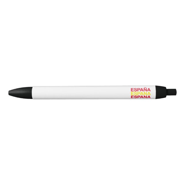 SPAIN Flag Black Ink Pen (Front)
