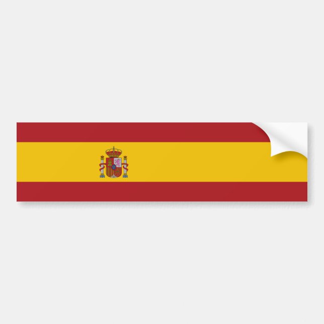 Spain Flag Bumper Sticker (Front)