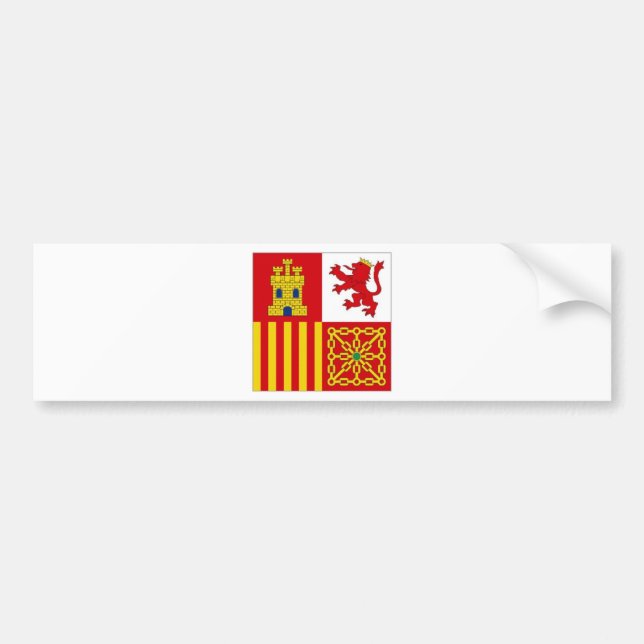 Spain Flag Bumper Sticker (Front)