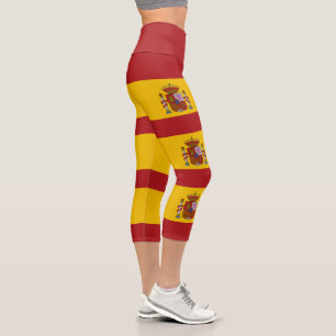 Spain Flag Capri Leggings