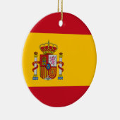 Spain Flag Ceramic Ornament (Right)