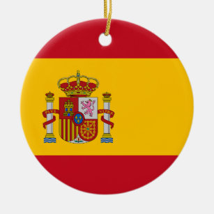 Spain Flag Ceramic Ornament