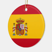 Spain Flag Ceramic Ornament (Left)