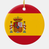 Spain Flag Ceramic Ornament (Back)